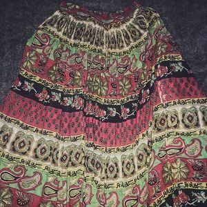 Boho Ankle Length Skirt